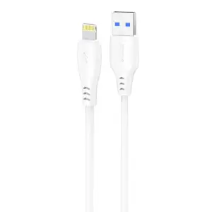Кабель Proove Simple Silicone USB to Lightning 2.4A (1m) White
