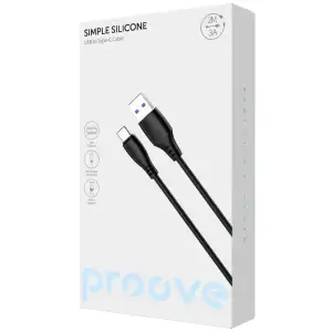 Кабель Proove Simple Silicone USB to Type-C 3A (2m) Black