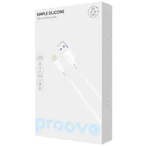 Кабель Proove Simple Silicone USB to Lightning 2.4A (2m) White