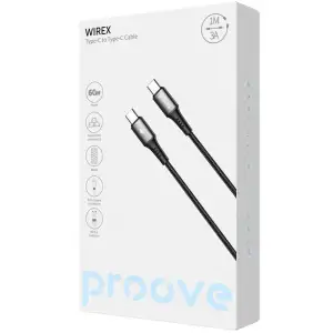 Кабель Proove WireX Type-C to Type-C 60W (1m) Black