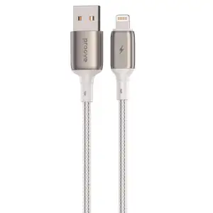 Кабель Proove Dense Metal USB to Lightning 2.4A (2m) White