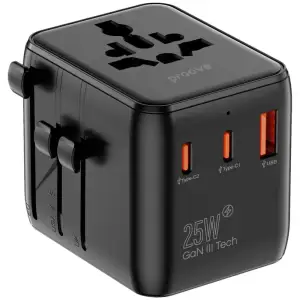 Універсальний адаптер Proove Trip 25W Black TATL25310001