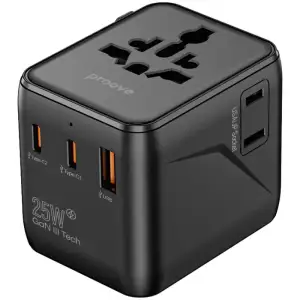 Універсальний адаптер Proove Trip 25W Black TATL25310001