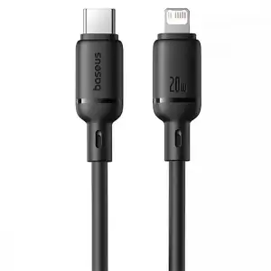 Кабель Baseus Foamed Silicone Fast Charging Type-C to Lightning 20W (2m) Black