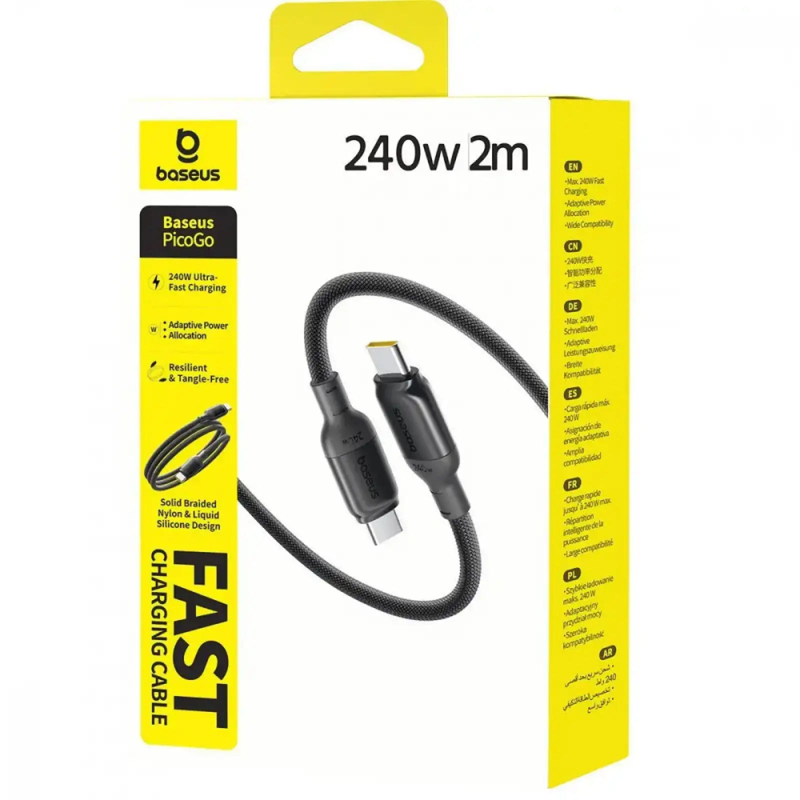 Кабель Baseus PicoGo Type-C to Type-C 240W (2m) Black
