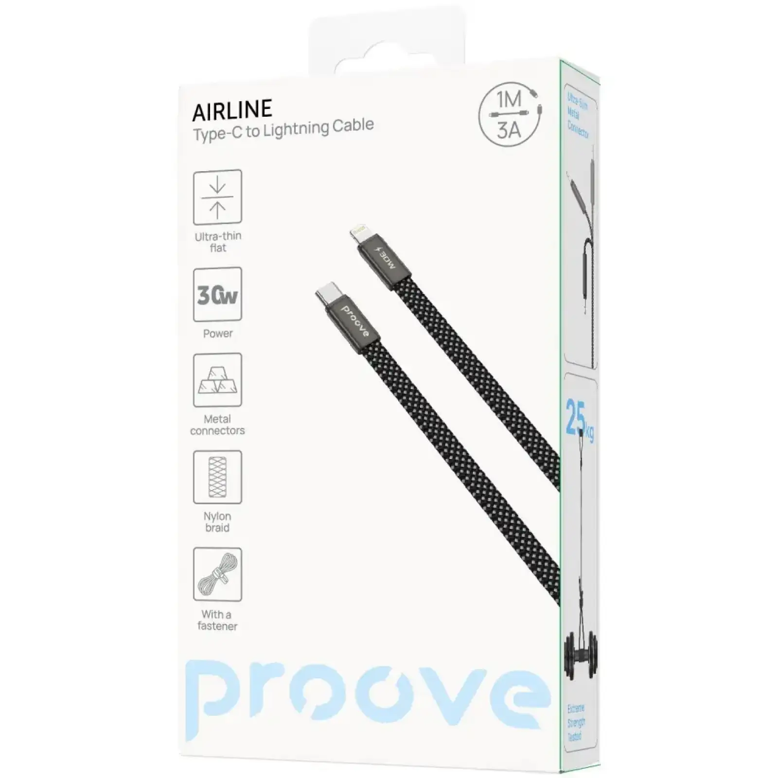 Кабель Proove AirLine Type-C to Lightning 30W (1m) Black