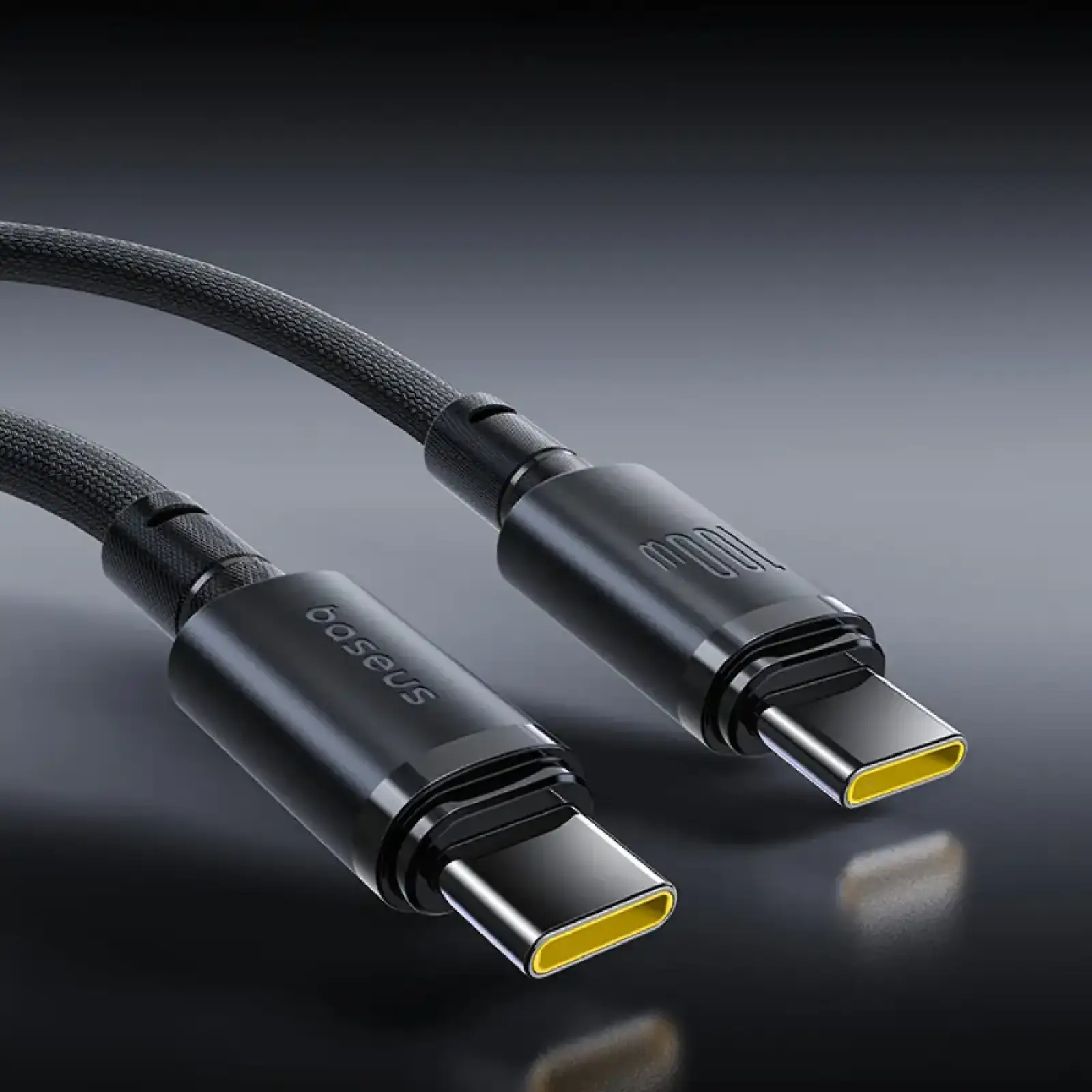 Кабель Baseus New Braided Fast Charging Type-C to Type-C 100W (1m) Black