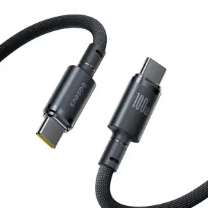 Кабель Baseus New Braided Fast Charging Type-C to Type-C 100W (1m) Black