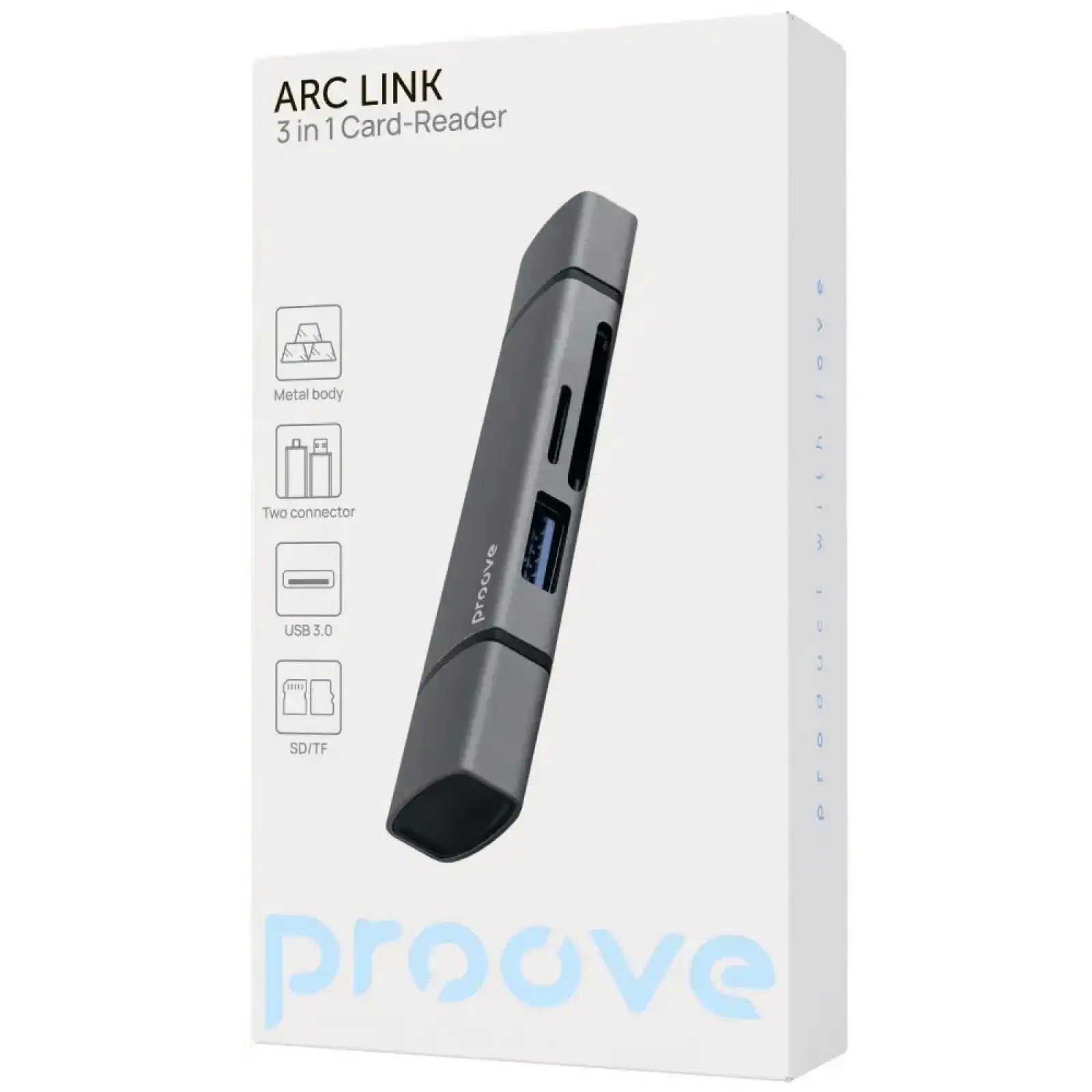 Картридер Proove Arc Link 3-in-1 Silver (HBAL00210014)