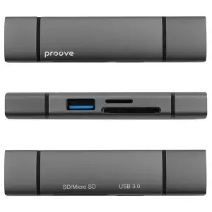 Картридер Proove Arc Link 3-in-1 Silver (HBAL00210014)