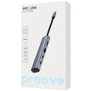 USB-хаб Proove Arc Link 5-in-1 Silver (HBAL00222024)