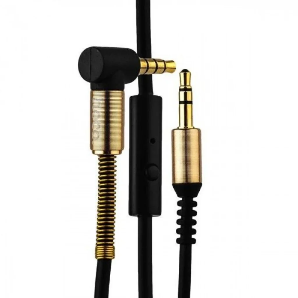 Кабель AUX Hoco UPA02 With Mic (2m) Black