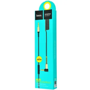 Кабель AUX Hoco UPA02 With Mic (2m) Black