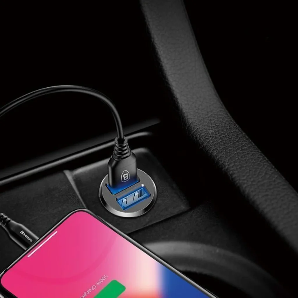 АЗП Baseus Grain 3.1A 2USB Black, CCALL-ML01