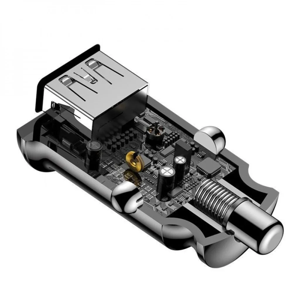 АЗП Baseus Grain 3.1A 2USB Black, CCALL-ML01