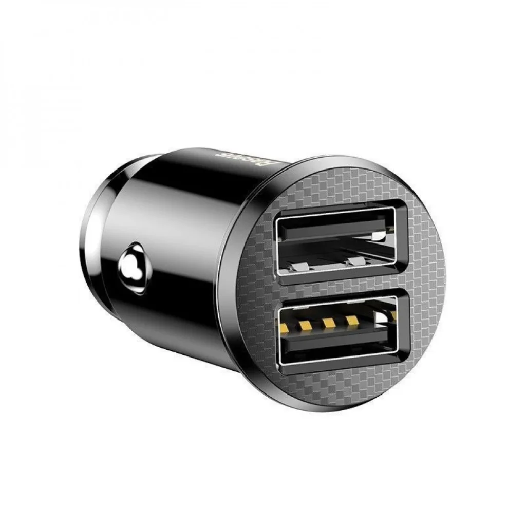 АЗП Baseus Grain 3.1A 2USB Black, CCALL-ML01