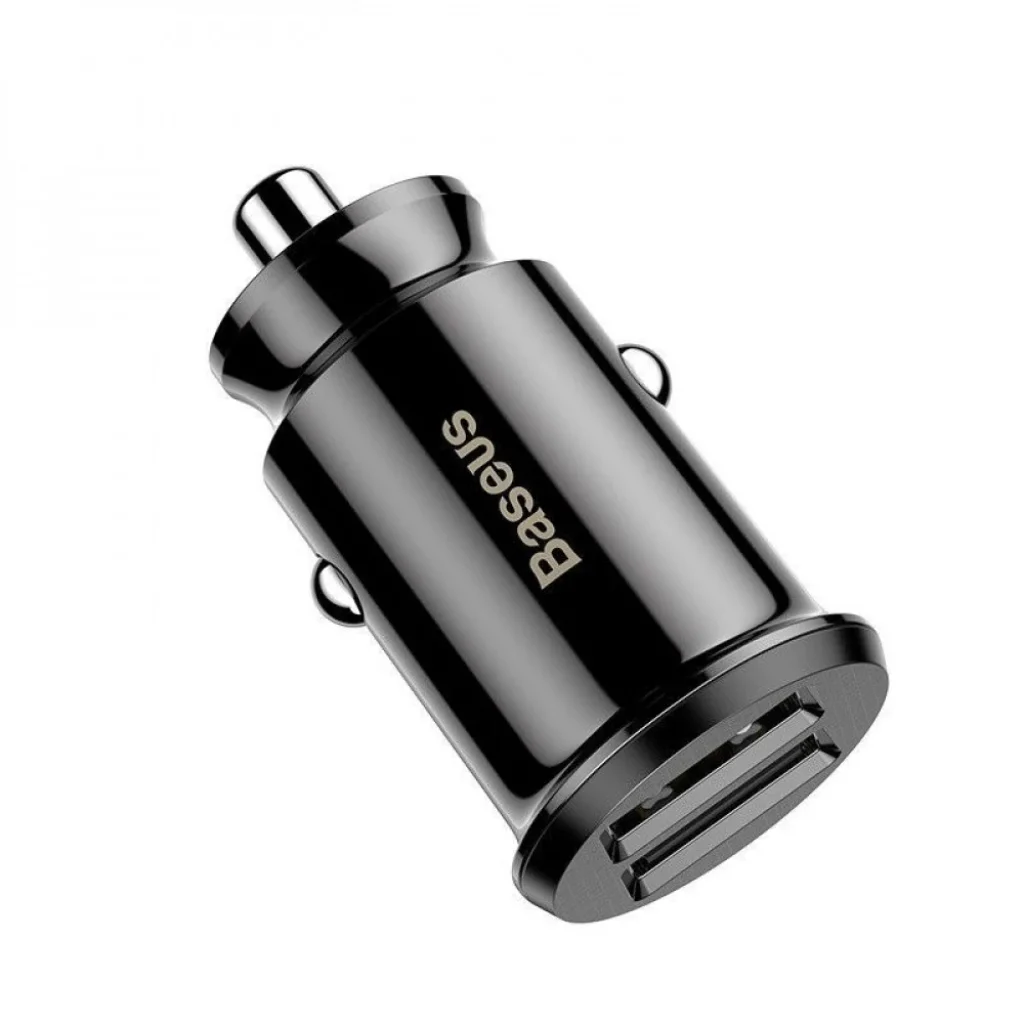 АЗП Baseus Grain 3.1A 2USB Black, CCALL-ML01
