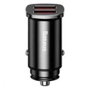 АЗУ Baseus Square Metal QC 3.0 30W 2USB Black, CCALL-DS01