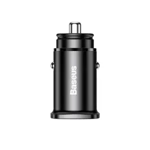 АЗП Baseus Square Metal PD 3.0 QC 4.0+ 30W USB + Type-C Black, CCALL-AS01