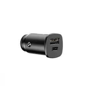 АЗП Baseus Square Metal PD 3.0 QC 4.0+ 30W USB + Type-C Black, CCALL-AS01