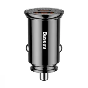 АЗП Baseus Circular Plastic PD3.0 QC 4.0 + 30W USB + Type-C Black, CCALL-YS01