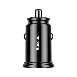 АЗП Baseus Circular Plastic QC 3.0 30W 2USB Black, CCALL-YD01