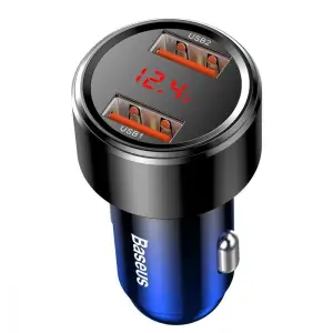 АЗП Baseus Magic Series Digital Display QC 3.0 45W 2USB Black, CCMLC20A-01
