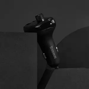 Автомобильное ЗУ Baseus FM Launcher S-13 36W (PD+QC3.0) Type-C+2USB Black