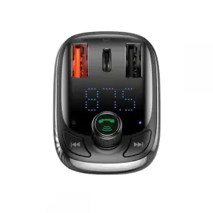 Автомобильное ЗУ Baseus FM Launcher S-13 36W (PD+QC3.0) Type-C+2USB Black