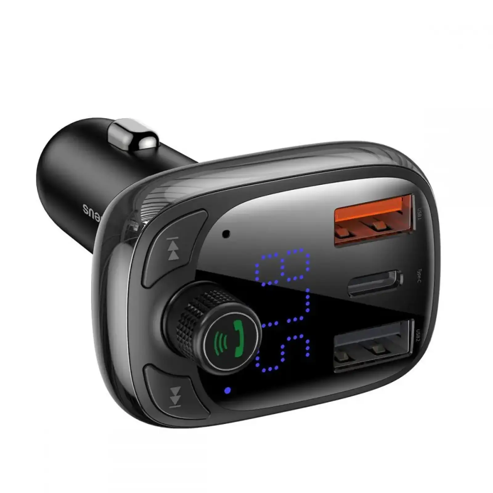 Автомобильное ЗУ Baseus FM Launcher S-13 36W (PD+QC3.0) Type-C+2USB Black