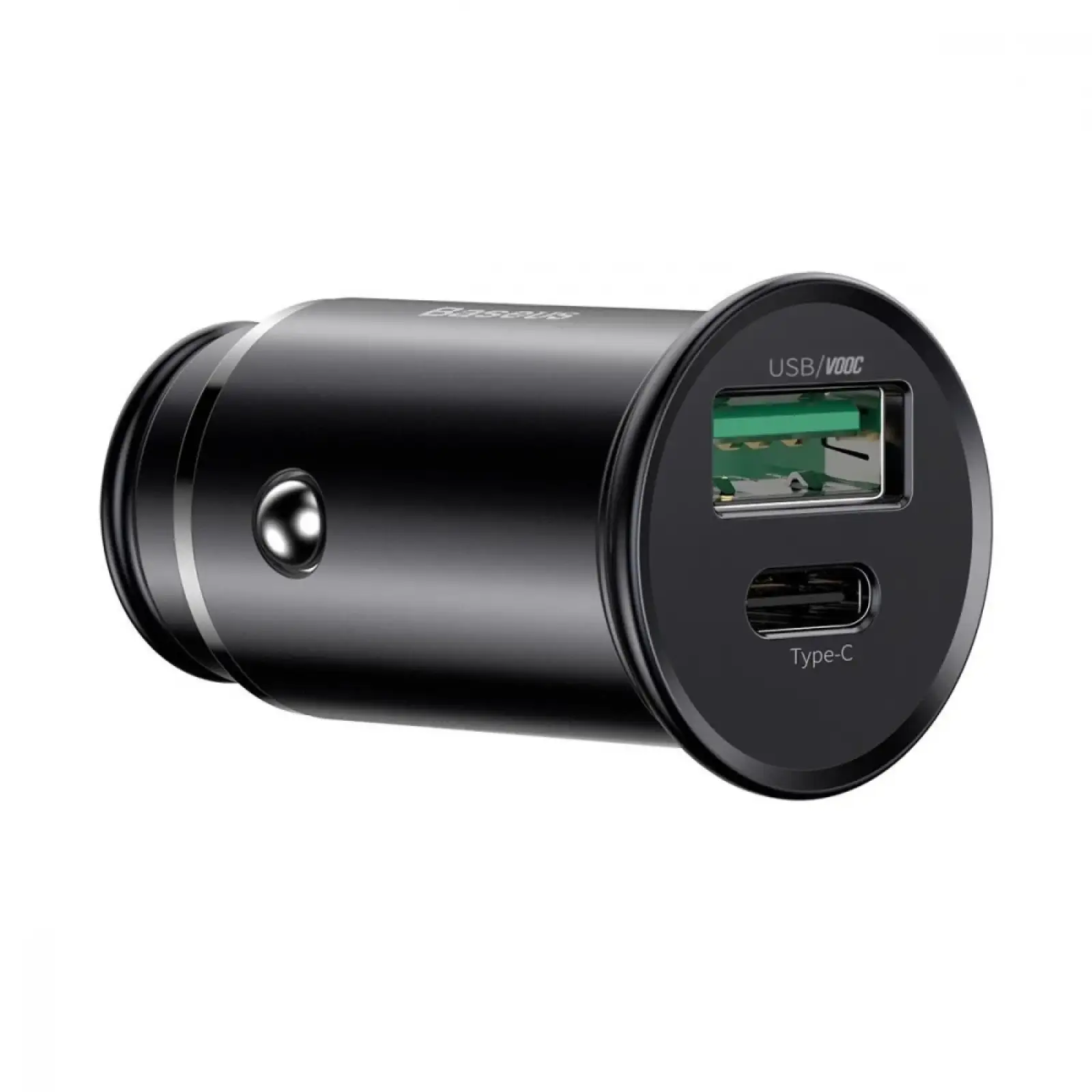 АЗП Baseus Circular Metal PPS 30W (Support VOOC) USB Black, CCYS-C01