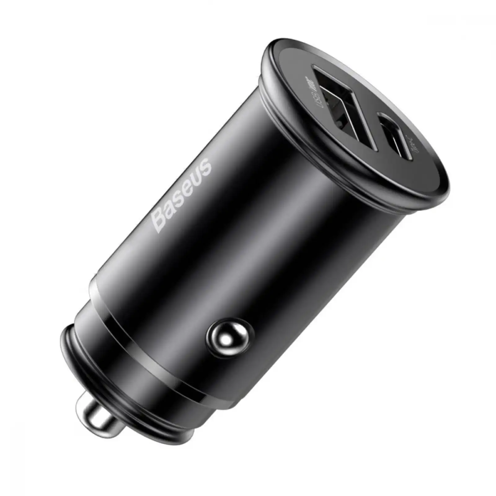 АЗП Baseus Circular Metal PPS 30W (Support VOOC) USB Black, CCYS-C01
