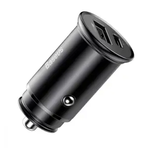 АЗП Baseus Circular Metal PPS 30W (Support VOOC) USB Black, CCYS-C01