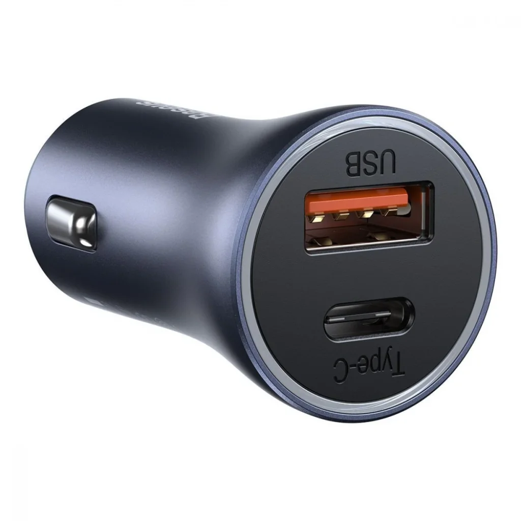 АЗП Baseus Golden Contactor Pro 40W USB + Type-C + Cable Type-C 5A (1m) Dark Gray, TZCCJD-0G