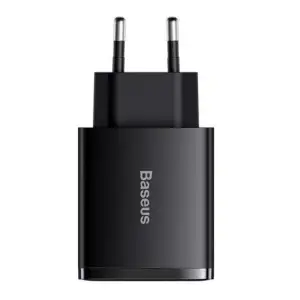 МЗП Baseus Compact Quick Charger 30W QC+ PD (1Type-C + 2USB) Black, CCXJ-E01