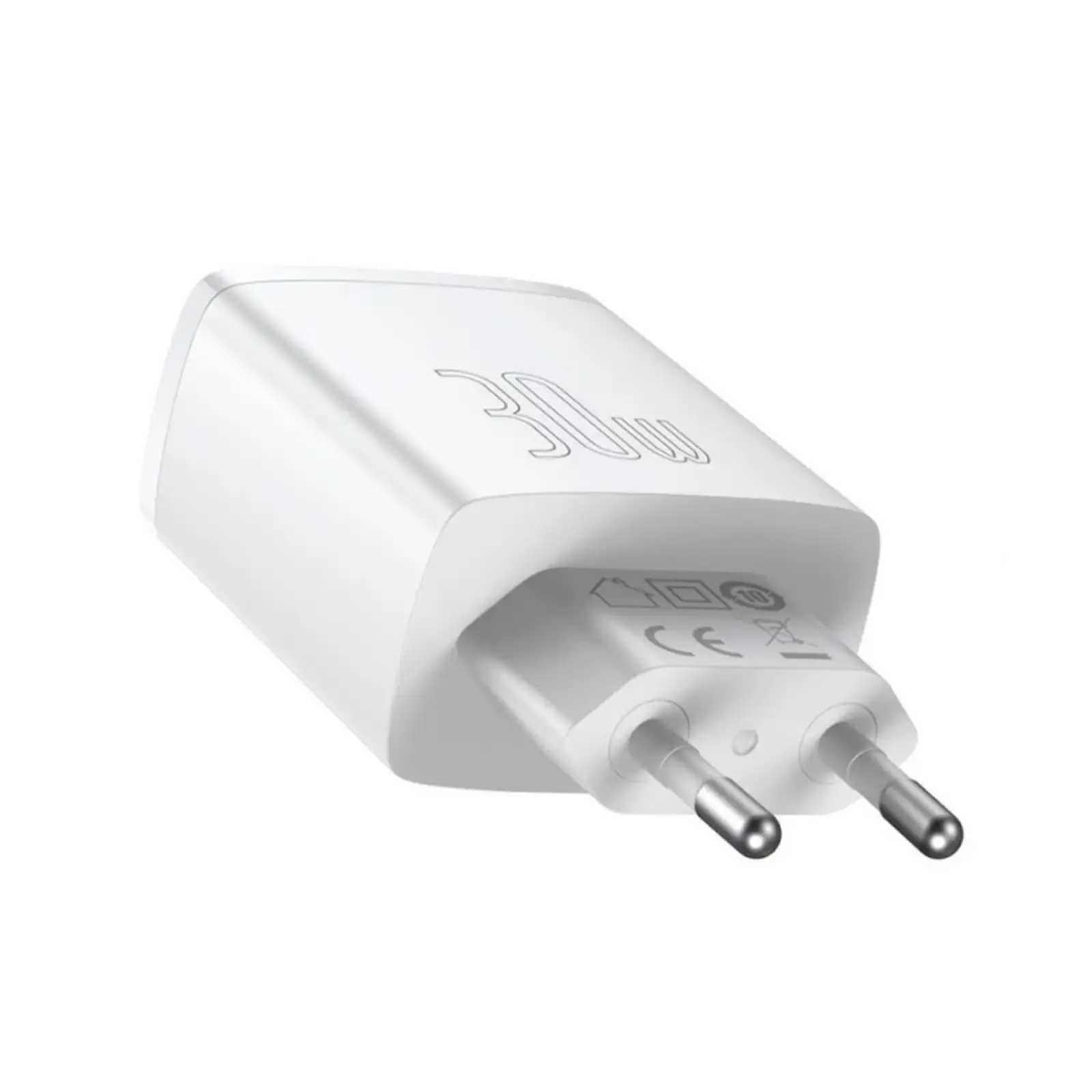 МЗП Baseus Compact Quick Charger 30W QC+ PD (1Type-C + 2USB) White, CCXJ-E02