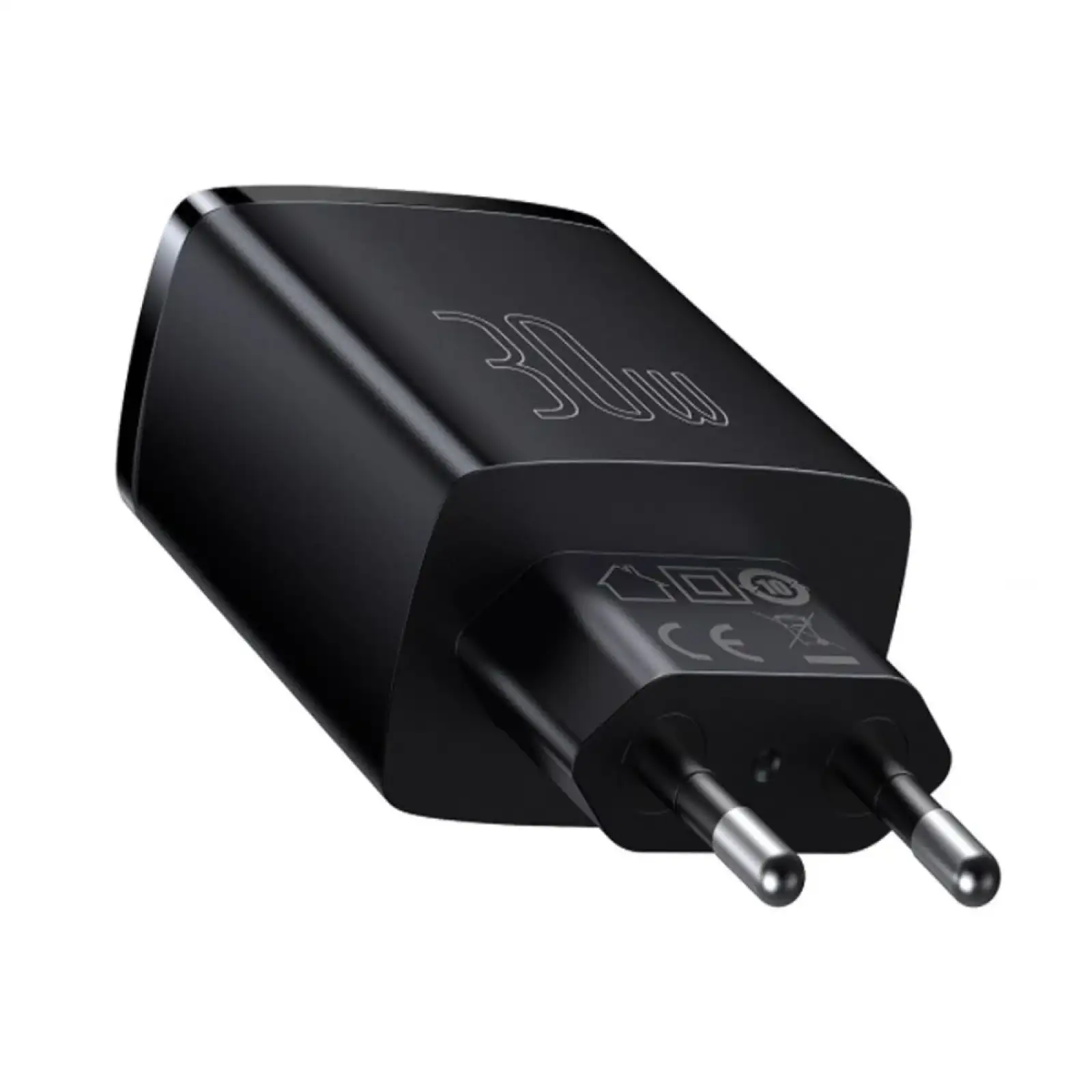 МЗП Baseus Compact Quick Charger 30W QC+ PD (1Type-C + 2USB) White, CCXJ-E02