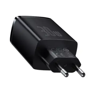 МЗП Baseus Compact Quick Charger 30W QC+ PD (1Type-C + 2USB) White, CCXJ-E02