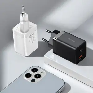 МЗП Baseus Super Si Pro Quick Charger Type-C+USB 30W Black, CCSUPP-E01