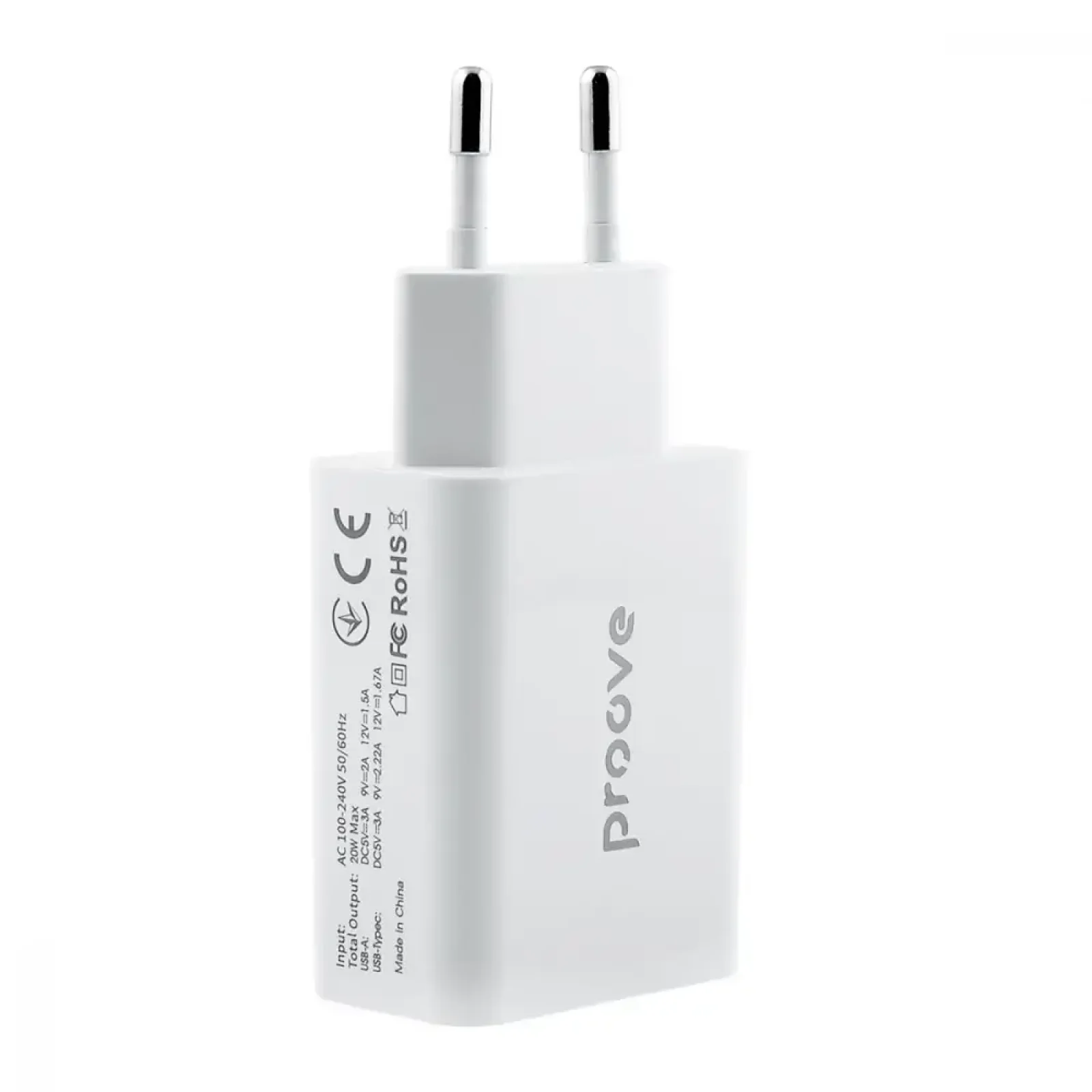 МЗП Proove Rapid 20W (Type-C + USB) White, 34915