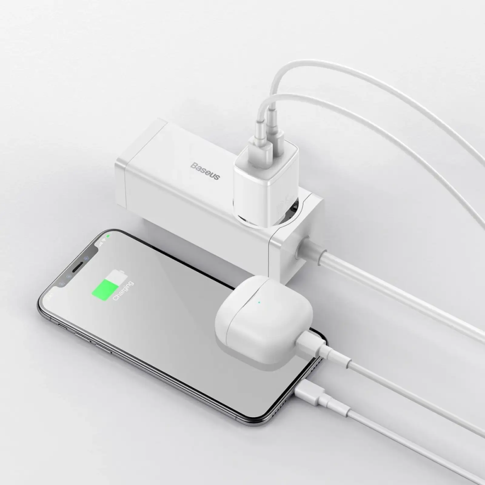 МЗП Baseus Compact 10,5W (2 USB) White, CCXJ010202