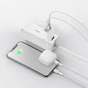 МЗП Baseus Compact 10,5W (2 USB) White, CCXJ010202