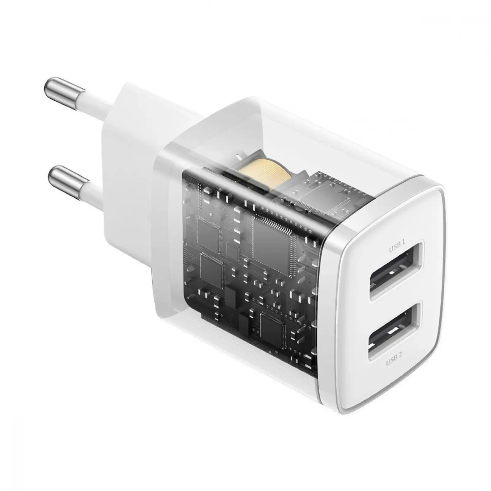 МЗП Baseus Compact 10,5W (2 USB) White, CCXJ010202