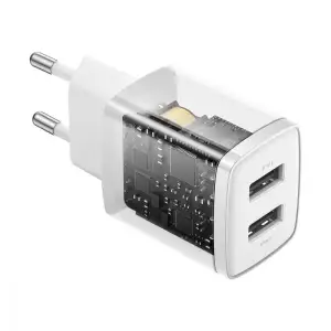 МЗП Baseus Compact 10,5W (2 USB) White, CCXJ010202