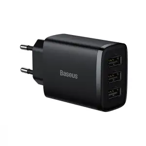 МЗП Baseus Compact 17W (3 USB) Black, CCXJ020101