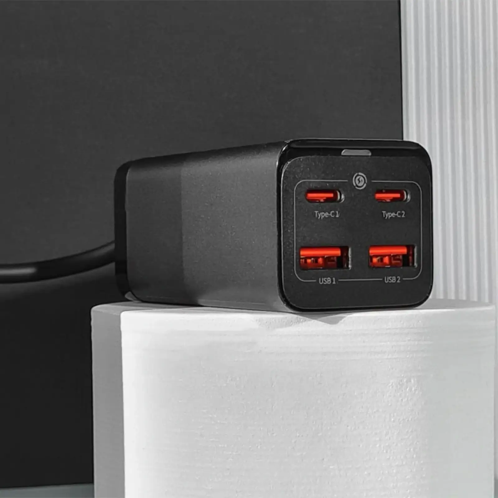 МЗП Baseus GaN3 Pro 100W (2 Type-C + 2 USB) Black, CCGP000101