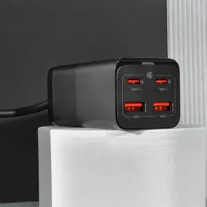 МЗП Baseus GaN3 Pro 100W (2 Type-C + 2 USB) Black, CCGP000101