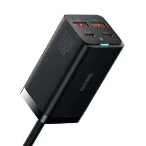 МЗП Baseus GaN3 Pro 100W (2 Type-C + 2 USB) Black, CCGP000101
