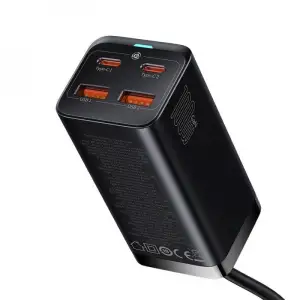 МЗП Baseus GaN3 Pro 100W (2 Type-C + 2 USB) Black, CCGP000101