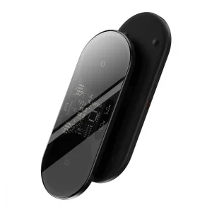 Бездротова зарядка Baseus Digital LED Display 2in1 20W Black, WXSX010101